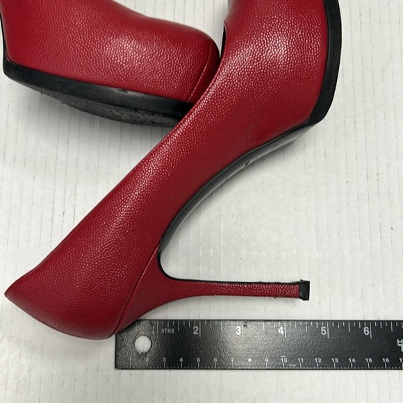 Saint Laurent red platform pumps - Picture 8 of 8